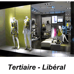 Tertiaire et Libéral - Vitrine de magasin